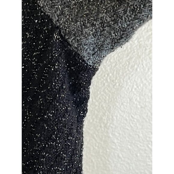 Lane Bryant Dress 22 Gray Midi Sweater Metallic Neutral Retro Minimalist Goth - Picture 11 of 16